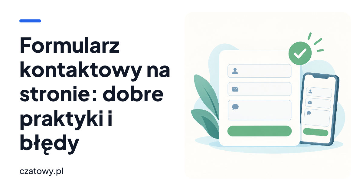 Formularz kontaktowy na stronie: dobre praktyki i błędy