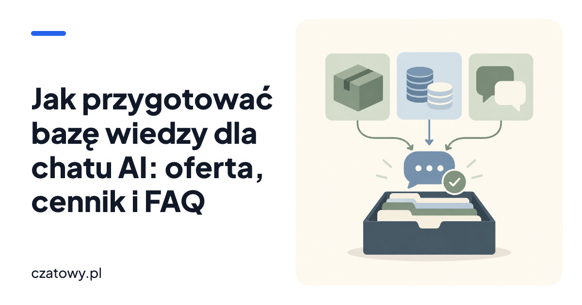 Jak przygotować bazę wiedzy dla chatu AI: oferta, cennik i FAQ