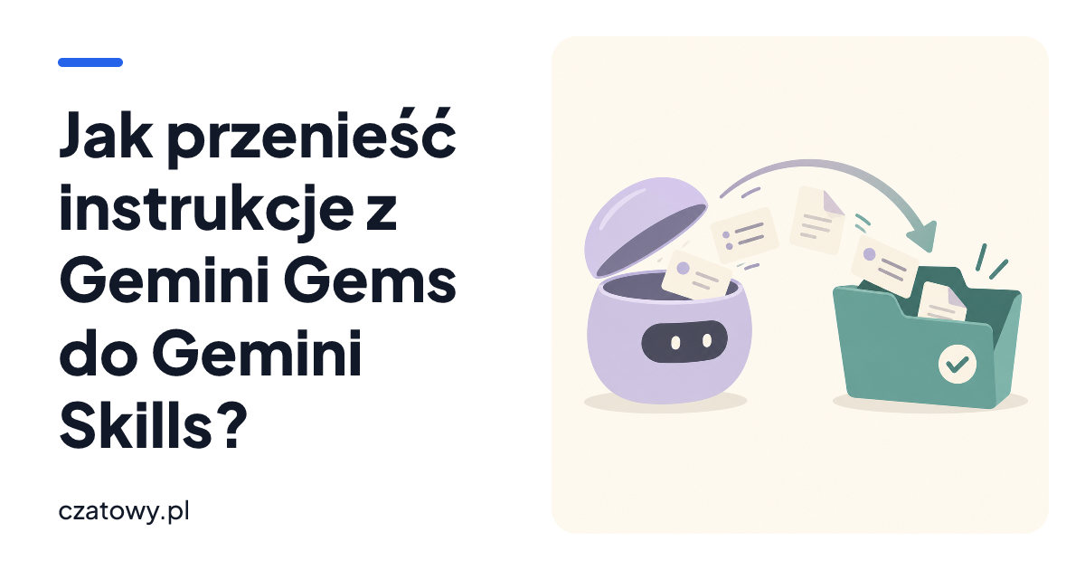 Jak przenieść instrukcje z Gemini Gems do Gemini Skills?