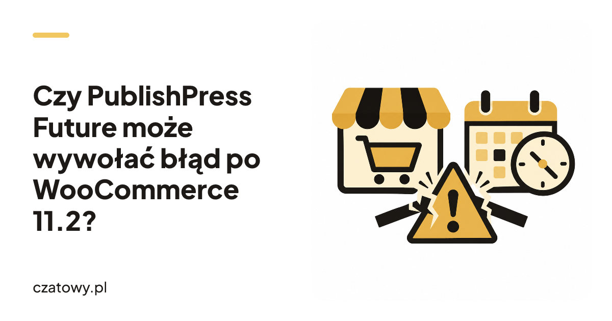 Czy PublishPress Future może wywołać błąd po WooCommerce 11.2?