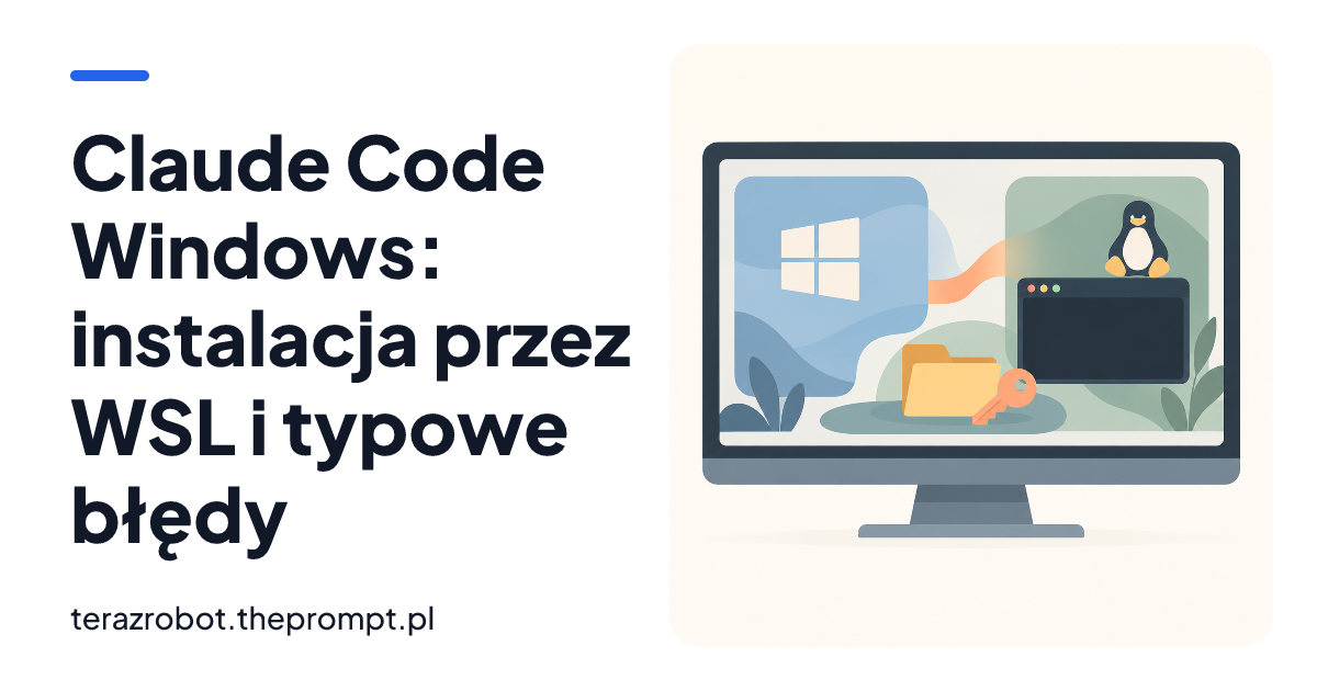 Claude Code Windows: instalacja przez WSL i typowe błędy