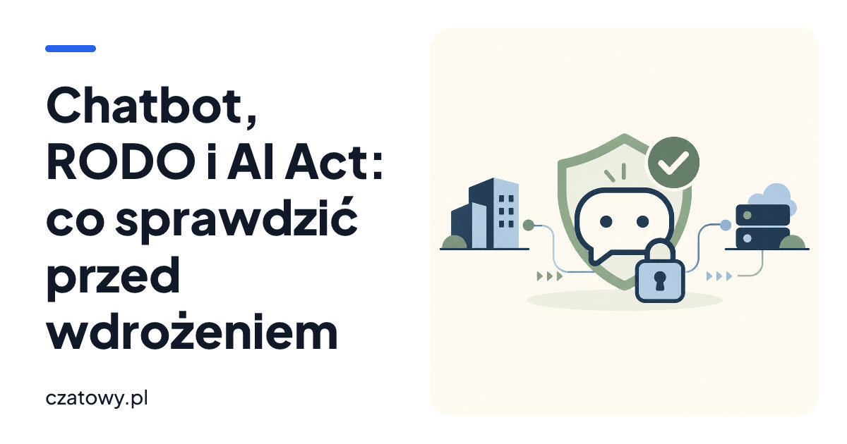 Chatbot, RODO i AI Act: co sprawdzić przed wdrożeniem